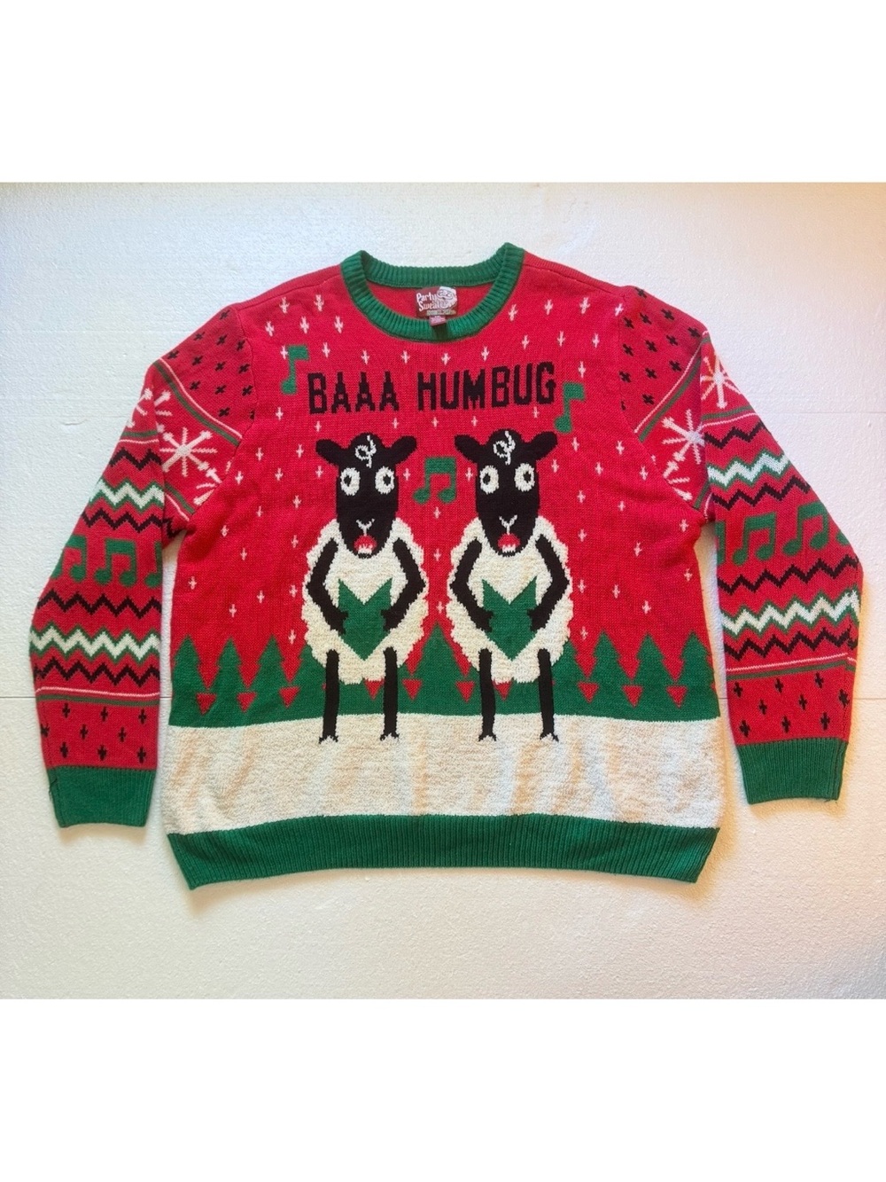 "Baaa Humbug" Ugly Christmas Sweater 2XL
